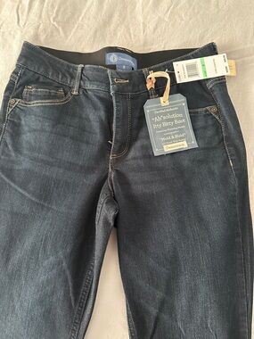 Democracy Women's Ab Solution Boot Cut Jeans - Dark Blue Indigo